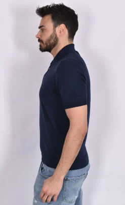 GRAN SASSO Polo<Polo Organic cotton blu notte