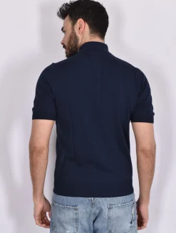 GRAN SASSO Polo<Polo Organic cotton blu notte