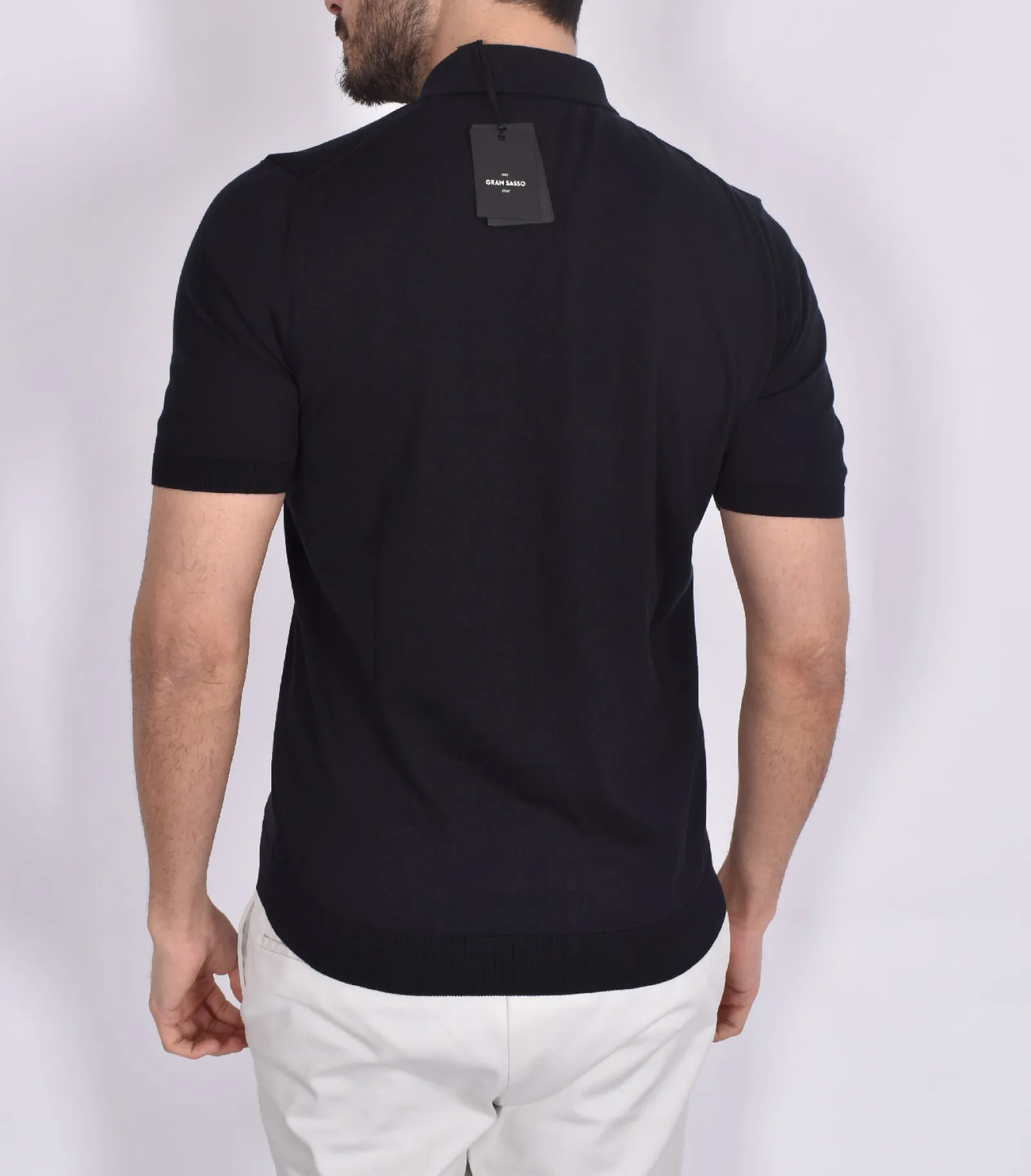 GRAN SASSO Polo<Polo Sea Island nero