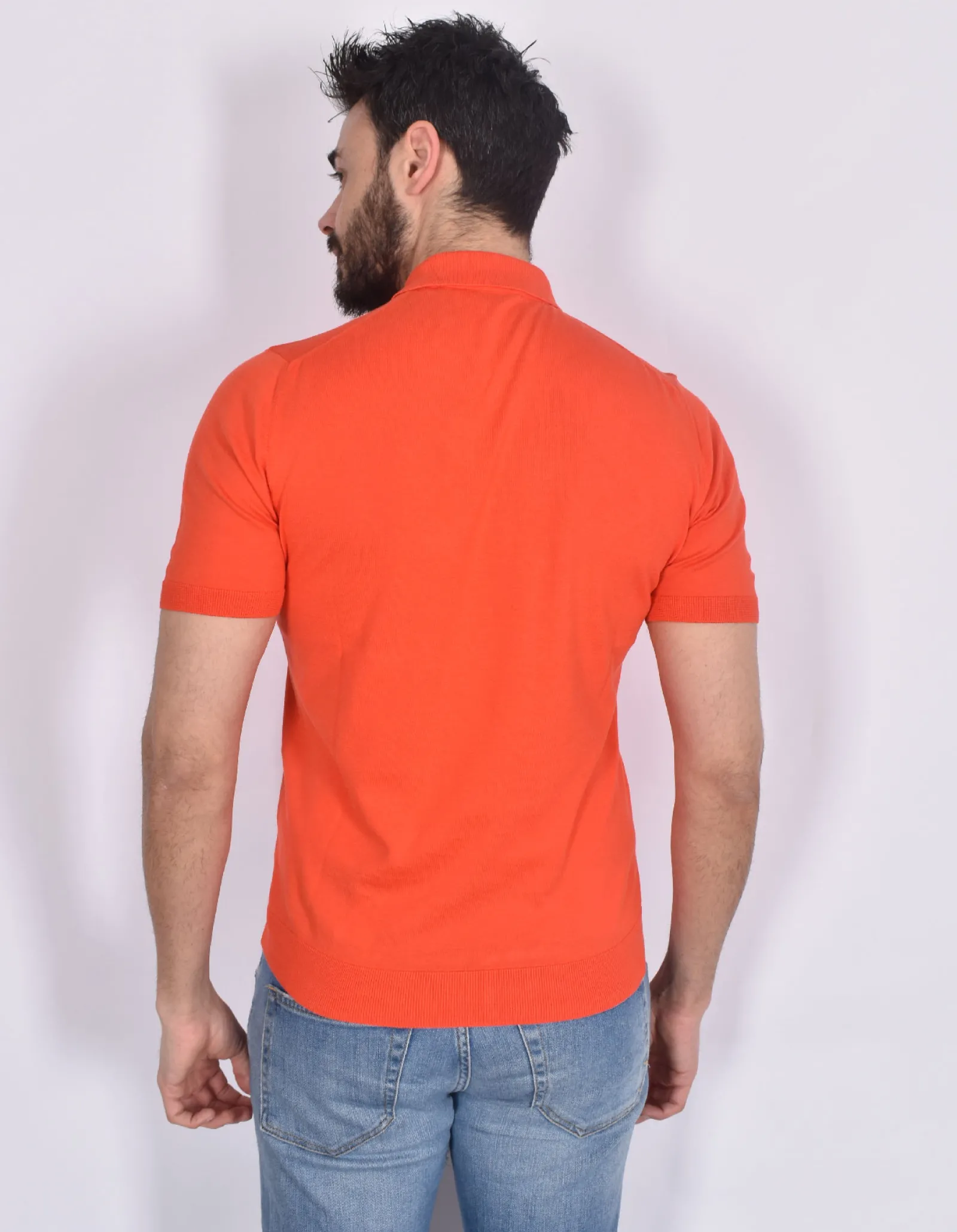GRAN SASSO Polo<Polo Sea Island rosso corallo