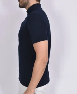 GRAN SASSO Polo<Polo tennis piquet sottile blu