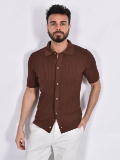 TAGLIATORE Polo<Polo Maglia camicia Oliver marrone