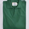 MC2 SAINT BARTH Polo<Polo piquet Charles verde militare scollo V