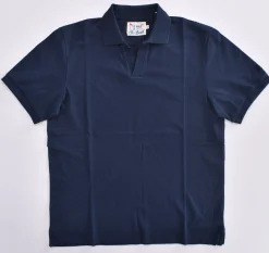 MC2 SAINT BARTH Polo<Polo piquet Charles blu scollo V