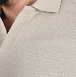 MC2 SAINT BARTH Polo<Polo piquet Charles beige scollo V