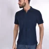MC2 SAINT BARTH Polo<Polo scollo V sponge blu Jeremy Terry