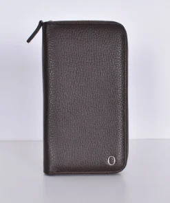 ORCIANI Portafogli<Portafoglio alto zip around pelle micron ebano