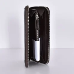 ORCIANI Portafogli<Portafoglio alto zip around pelle micron ebano