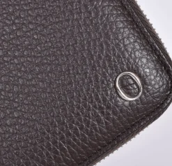 ORCIANI Portafogli<Portafoglio alto zip around pelle micron ebano