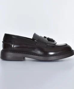 DOUCAL'S Scarpe<Scarpe mocassini frangia nappine pelle ebano