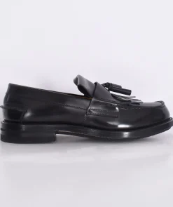 FABI Scarpe<Scarpe mocassini artigianali pelle spazzolata nappine