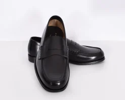 HENDERSON Scarpe<Scarpe mocassini neri pelle opaca corrida
