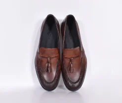 CriSci Scarpe<Scarpe mocassini marrone bruciato pelle cuoio