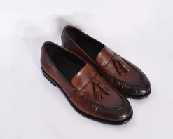 CriSci Scarpe<Scarpe mocassini marrone bruciato pelle cuoio