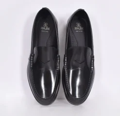FABI Scarpe<Scarpe mocassini pelle nera fatte a mano