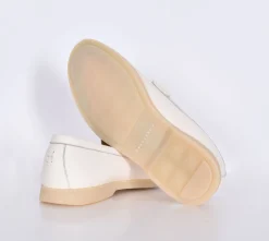 HENDERSON Scarpe<Scarpe mocassini cervo Panama pelle martellata bianche
