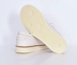 SHOTO Scarpe<Scarpe barca salice bianco burro pelle