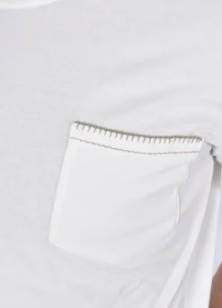 BOB T-shirt<T-shirt Sun bianca taschino ricamo