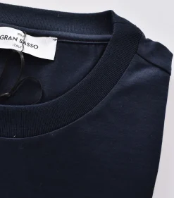 GRAN SASSO T-shirt<T-shirt filo Scozia blu notte