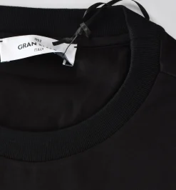 GRAN SASSO T-shirt<T-shirt filo Scozia nera
