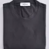 GRAN SASSO T-shirt<T-shirt maglia grigio scuro cotone crepe