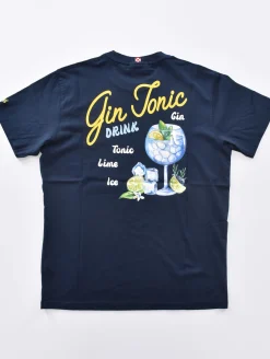 MC2 SAINT BARTH T-shirt<T-shirt blu drink gin tonic