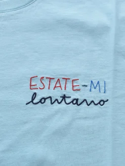 MC2 SAINT BARTH T-shirt<T-shirt celeste Estate mi lontano