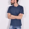 MC2 SAINT BARTH T-shirt<T-shirt lino blu taschino Ecstasea
