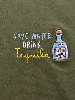 MC2 SAINT BARTH T-shirt<T-shirt verde tequila drink save water