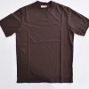YES LONDON T-shirt<T-shirt slim raso marrone