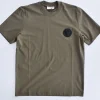 YES LONDON T-shirt<T-shirt verde patch gomma