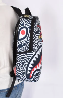SPRAYGROUND Zaini<Zaino keith haring bianco nero rosso