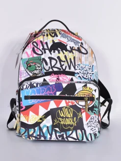 SPRAYGROUND Zaini<Zaino sip the rizz cream graffiti cargo
